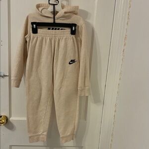 Nike Kids Beige Hoodie and Joggers Set